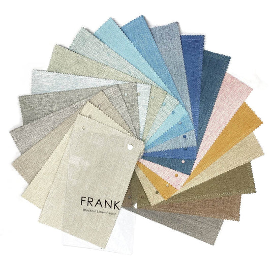 Frank Fabric Sample Book, 90-95% Blackout - Linen Blend, 375 gsm - Cololeaf --