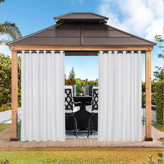 Cary Canvas Outdoor Curtain Custom Made - Cololeaf -- #1 White