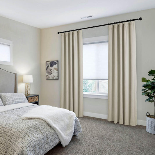 223 Premium 100% Blackout Velvet Drape, 280gsm Polyester - Cololeaf -- #7 Beige