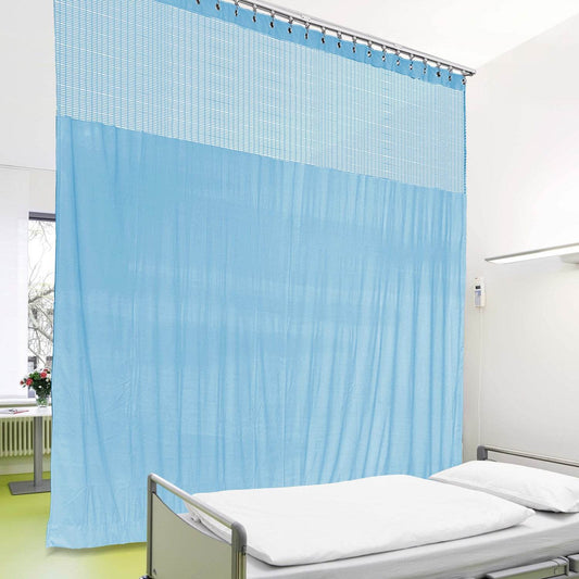 Medical Privacy Curtains Breathable Fabric Grommet for Hospital & Clinic NFPA-701 - Cololeaf -- T19 White