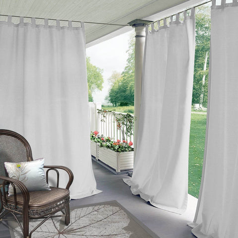 Rose Outdoor Curtains, Waterproof Thermal Insulated Blackout, Tab Top - Cololeaf