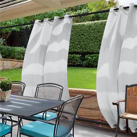 Rose Outdoor Curtains Waterproof Thermal Insulated Blackout Grommets At The Top and Bottom - Cololeaf