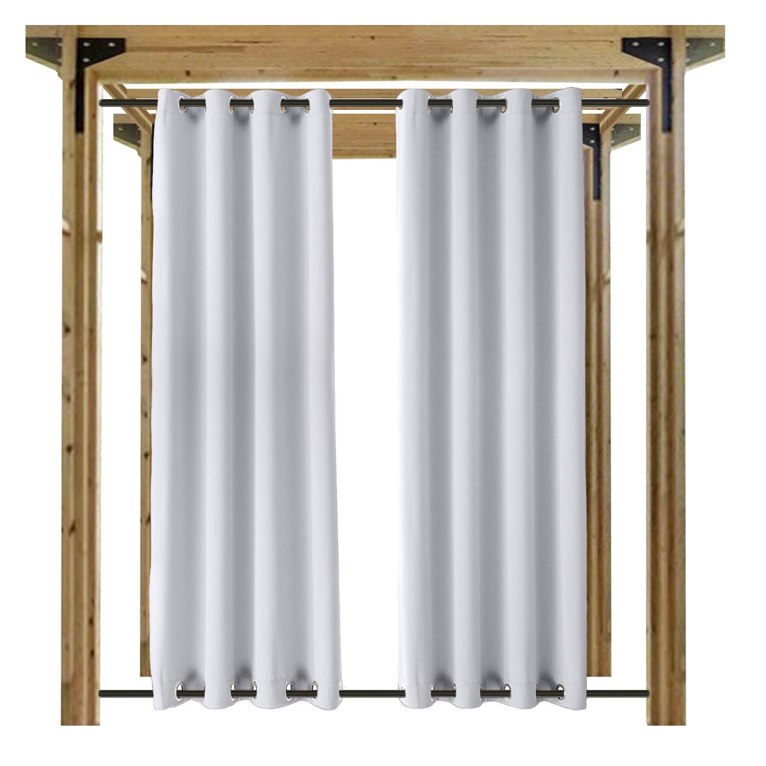 Rose Outdoor Curtains Waterproof Thermal Insulated Blackout Grommets At The Top and Bottom - Cololeaf
