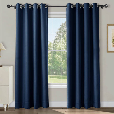 Atlanta Extra Wide Room Darkening Curtains Thermal Insulated Noise Reducing Grommet - Cololeaf
