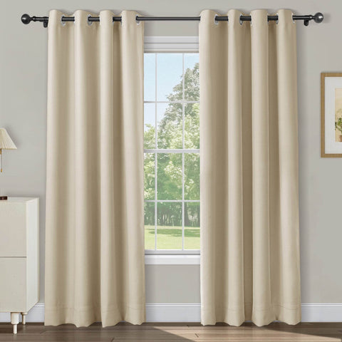 Atlanta Extra Long Room Darkening Curtains Thermal Insulated Noise Reducing Grommet - Cololeaf
