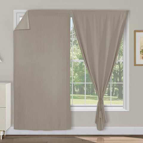 Atlanta Velcro Curtains Self Adhesive Room Darkening Thermal Insulated 1 Panel