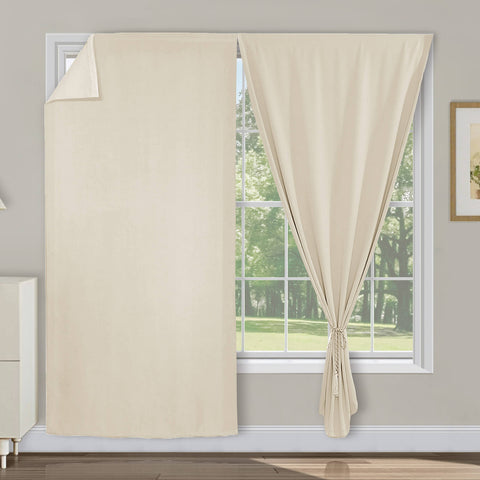 Atlanta Velcro Curtains Self Adhesive Room Darkening Thermal Insulated 1 Panel