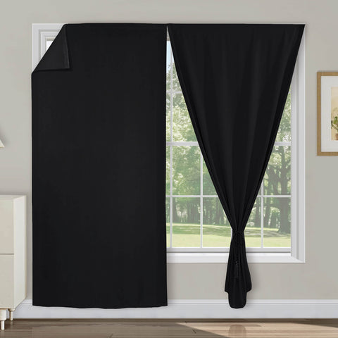 Atlanta Velcro Curtains Self Adhesive Room Darkening Thermal Insulated 1 Panel