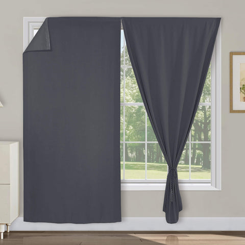 Atlanta Velcro Curtains Self Adhesive Room Darkening Thermal Insulated 1 Panel