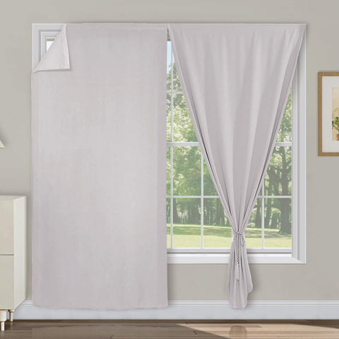 Atlanta Velcro Curtains Self Adhesive Room Darkening Thermal Insulated 1 Panel