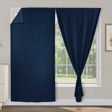 Atlanta Velcro Curtains Self Adhesive Room Darkening Thermal Insulated 1 Panel