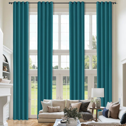 Atlanta Extra Long Room Darkening Curtains Thermal Insulated Noise Reducing Grommet - Cololeaf