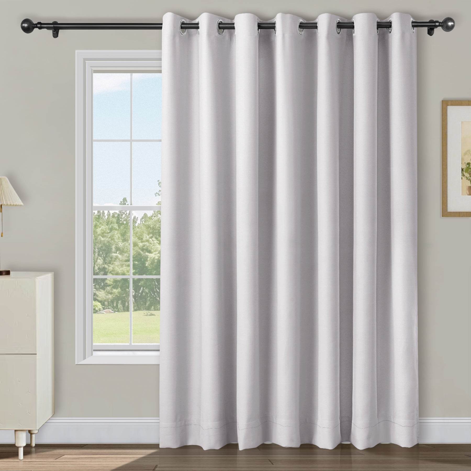 Atlanta Extra Wide Room Darkening Curtains Thermal Insulated Noise Reducing Grommet - Cololeaf