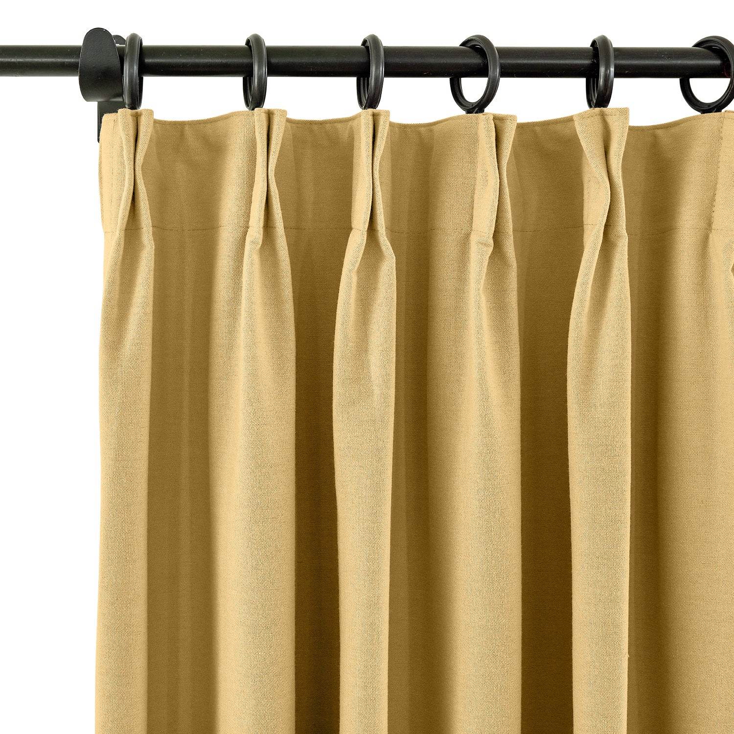 Capri Extra Wide Drape Solid Cotton Heavyweight Curtain Blackout Pinch Pleat - Cololeaf