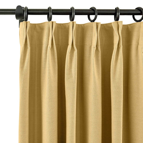 Capri Extra Wide Drape Solid Cotton Heavyweight Curtain Blackout Pinch Pleat - Cololeaf