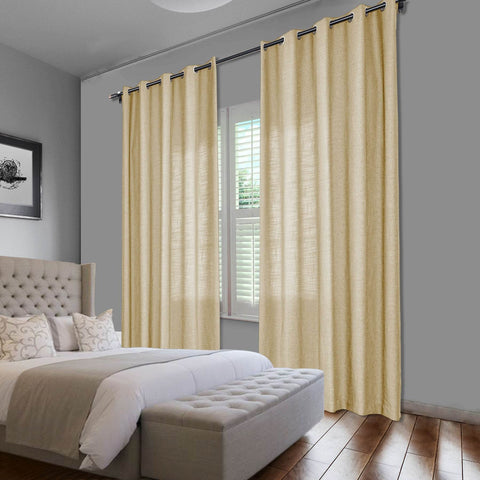 1908 Linen Blend Breathable & Natural Curtain Nickle Grommet - Cololeaf
