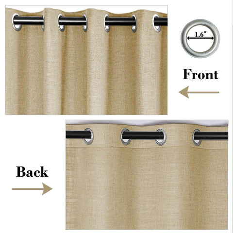1908 Linen Blend Breathable & Natural Curtain Nickle Grommet - Cololeaf