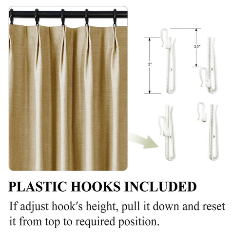 1908 Linen Blend Unlined Breathable & Natural Curtain Pinch Pleat - Cololeaf
