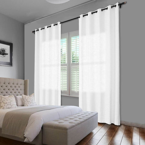 1908 Linen Blend Breathable & Natural Curtain Nickle Grommet - Cololeaf