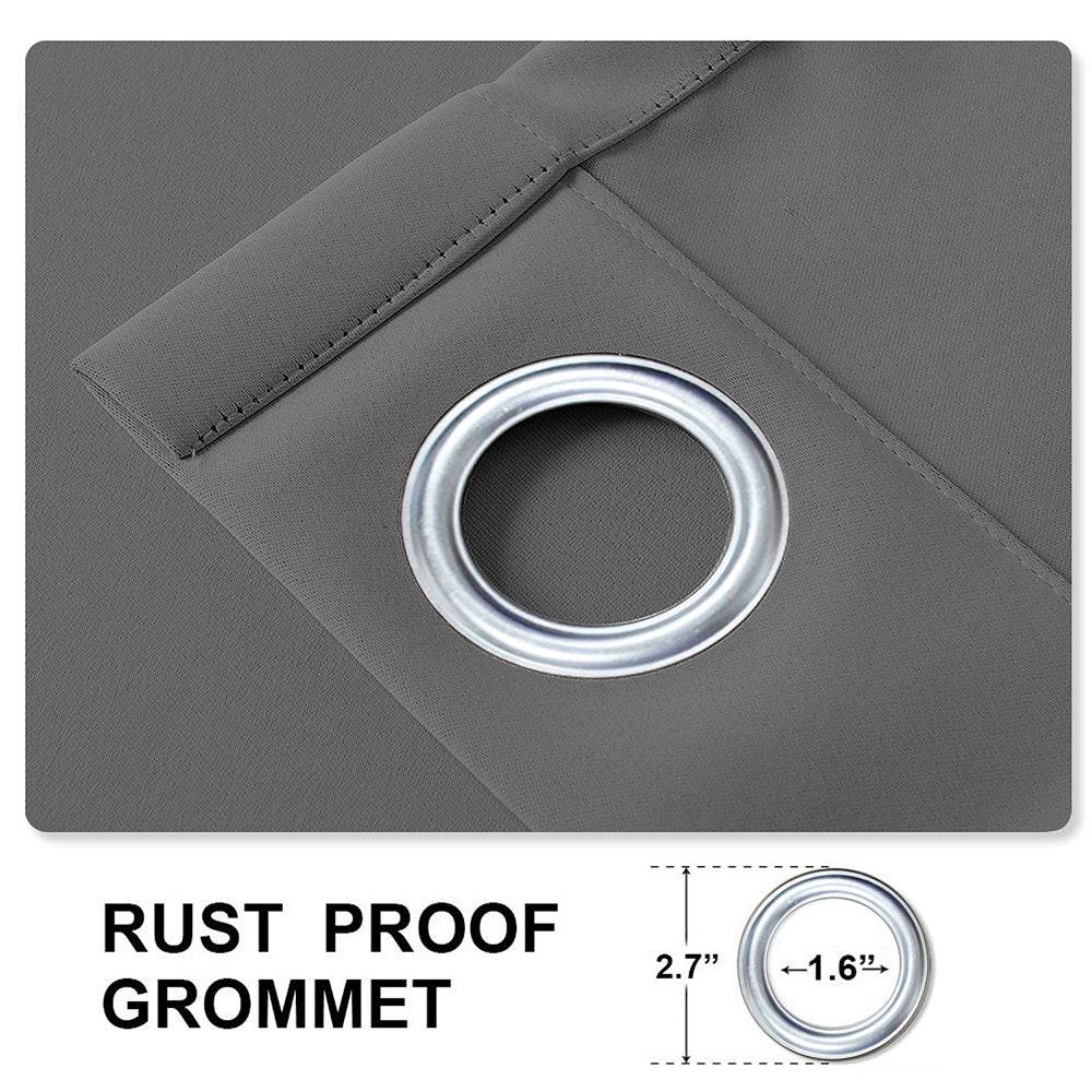 Rose Outdoor Curtains Waterproof Thermal Insulated Blackout Grommets At The Top and Bottom - Cololeaf