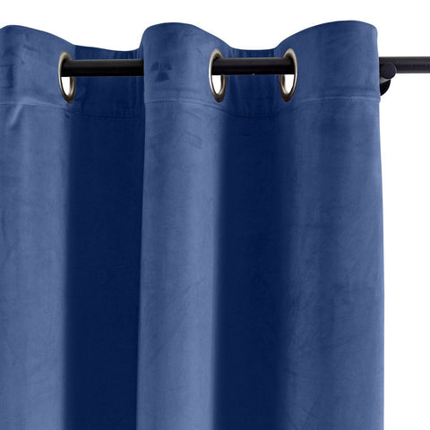 MJ11 Extra Long Soft Velvet Blackout Drapes For Loft Living Room Grommet - Cololeaf