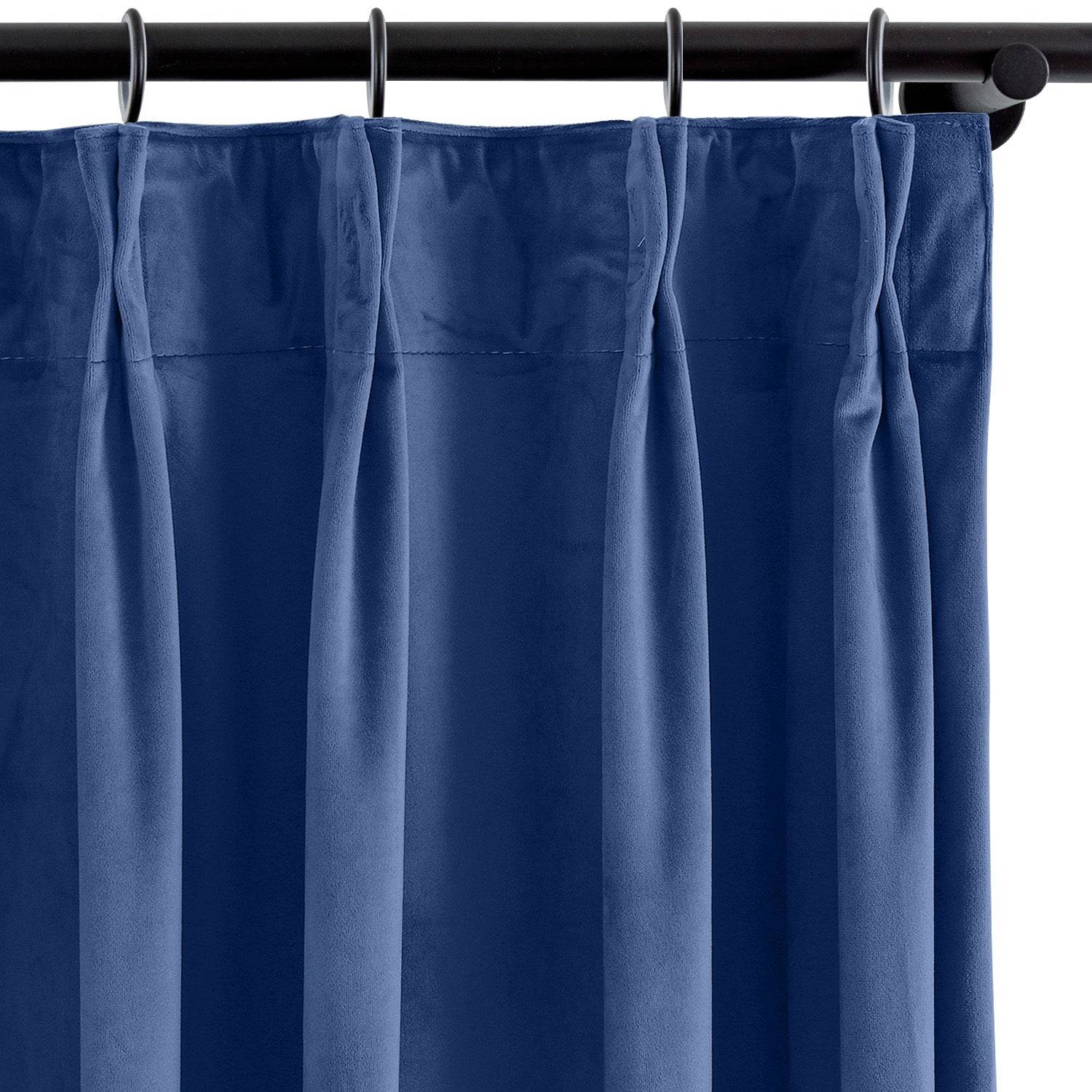 MJ11 Soft Velvet Blackout Drapes For Living Room Bedroom Pinch Pleat - Cololeaf