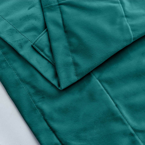 MJ11 Soft Velvet Blackout Drapes For Living Room Bedroom Pinch Pleat - Cololeaf