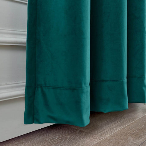MJ11 Soft Soundproof Luxury Velvet Blackout Drapes Back Tab and Rod Pocket - Cololeaf