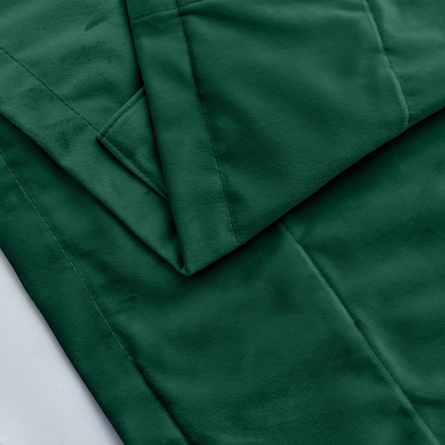 MJ11 Soft Velvet Blackout Drapes For Living Room Bedroom Pinch Pleat - Cololeaf