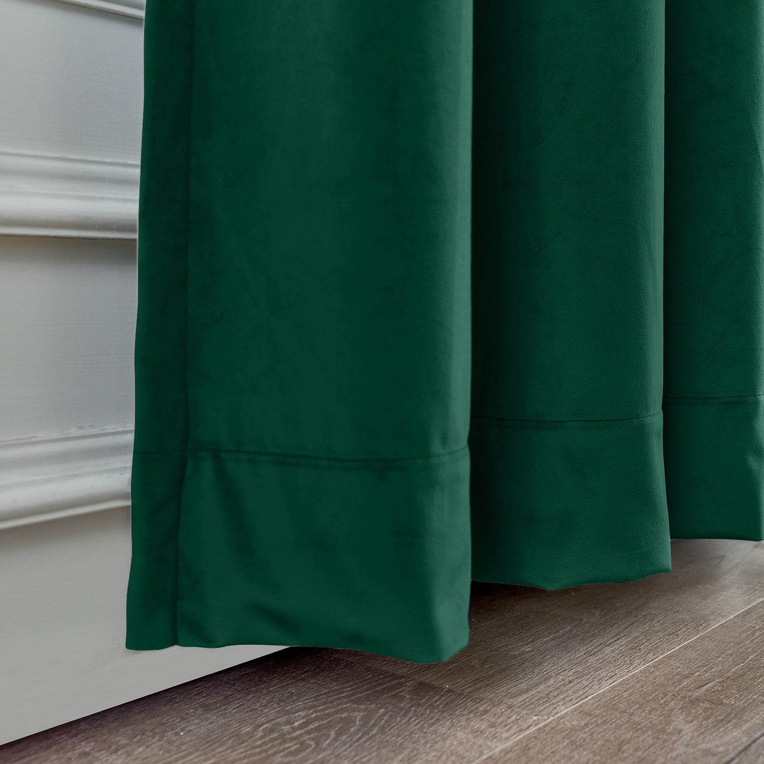 MJ11 Extra Long Soft Velvet Blackout Drapes For Loft Living Room Grommet - Cololeaf