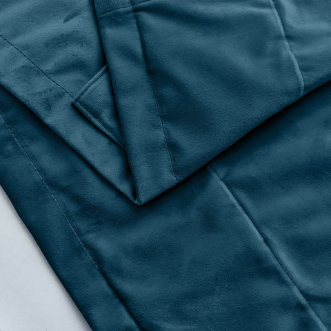 MJ11 Extra Long Soft Velvet Blackout Drapes For Loft Living Room Grommet - Cololeaf
