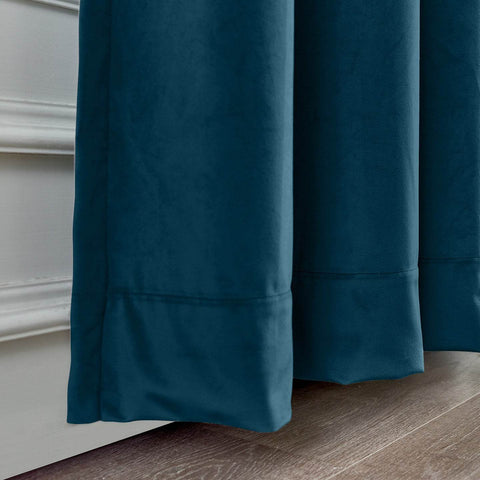 MJ11 Soft Soundproof Luxury Velvet Blackout Drapes Back Tab and Rod Pocket - Cololeaf