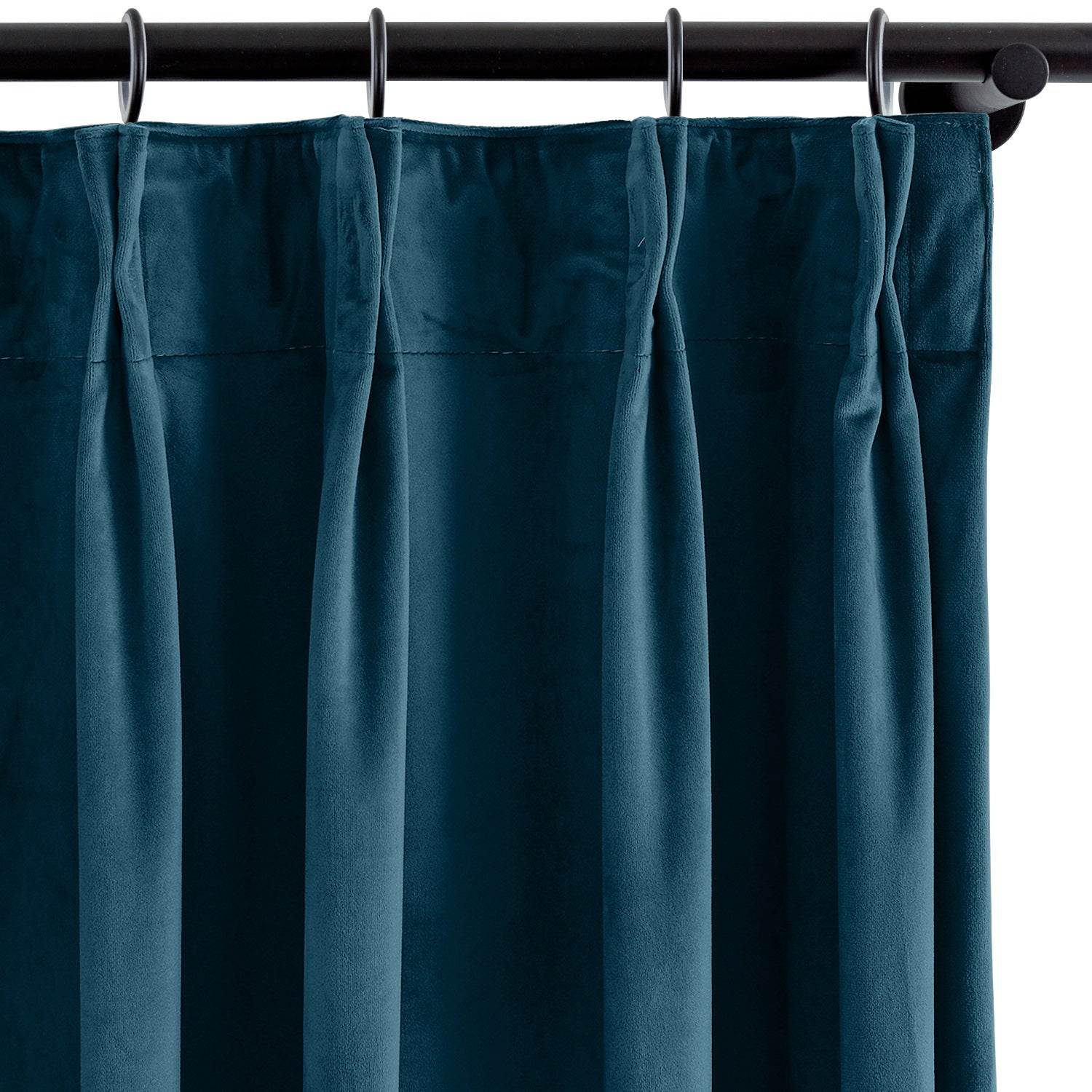 MJ11 Soft Velvet Blackout Drapes For Living Room Bedroom Pinch Pleat - Cololeaf