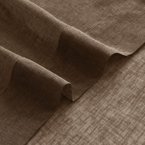 B01 Linen Textured Airy Sheer Curtain Pinch Pleat - Cololeaf