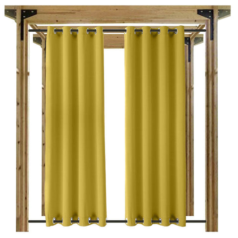 Rose Outdoor Curtains Waterproof Thermal Insulated Blackout Grommets At The Top and Bottom - Cololeaf