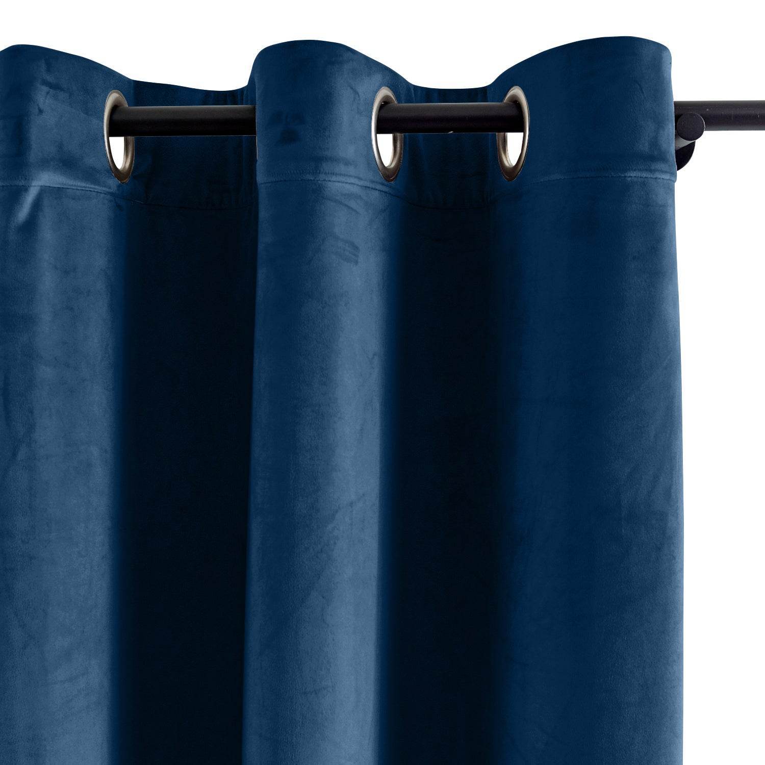 MJ11 Extra Long Soft Velvet Blackout Drapes For Loft Living Room Grommet - Cololeaf
