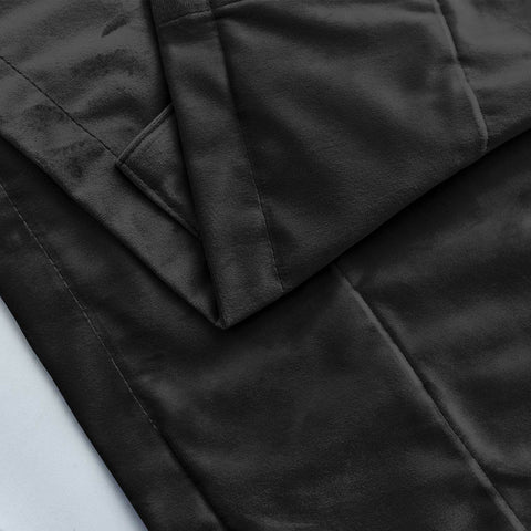 MJ11 Extra Long Soft Velvet Blackout Drapes For Loft Living Room Grommet - Cololeaf