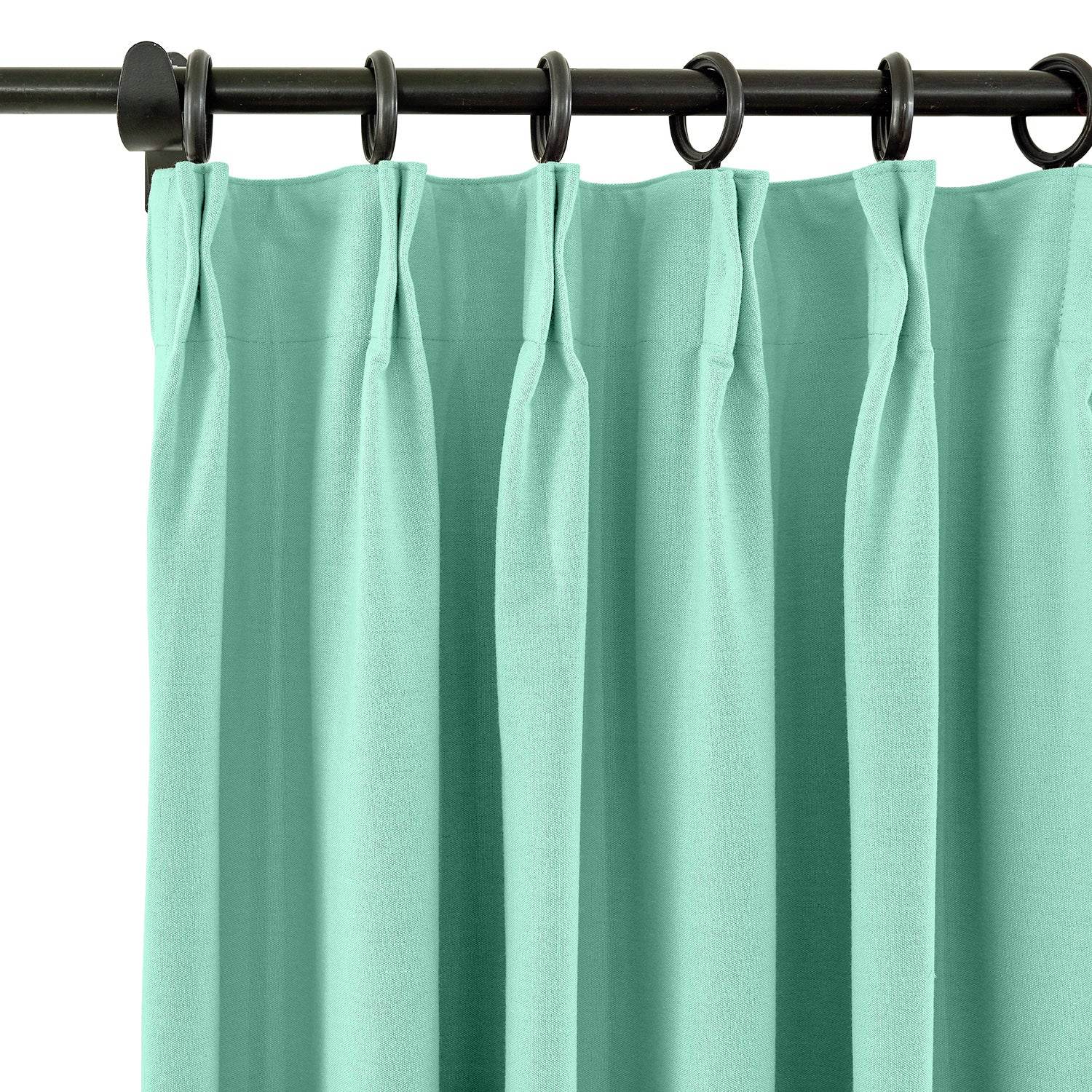 Capri Extra Wide Drape Solid Cotton Heavyweight Curtain Blackout Pinch Pleat - Cololeaf