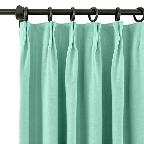 Capri Extra Wide Drape Solid Cotton Heavyweight Curtain Blackout Pinch Pleat - Cololeaf