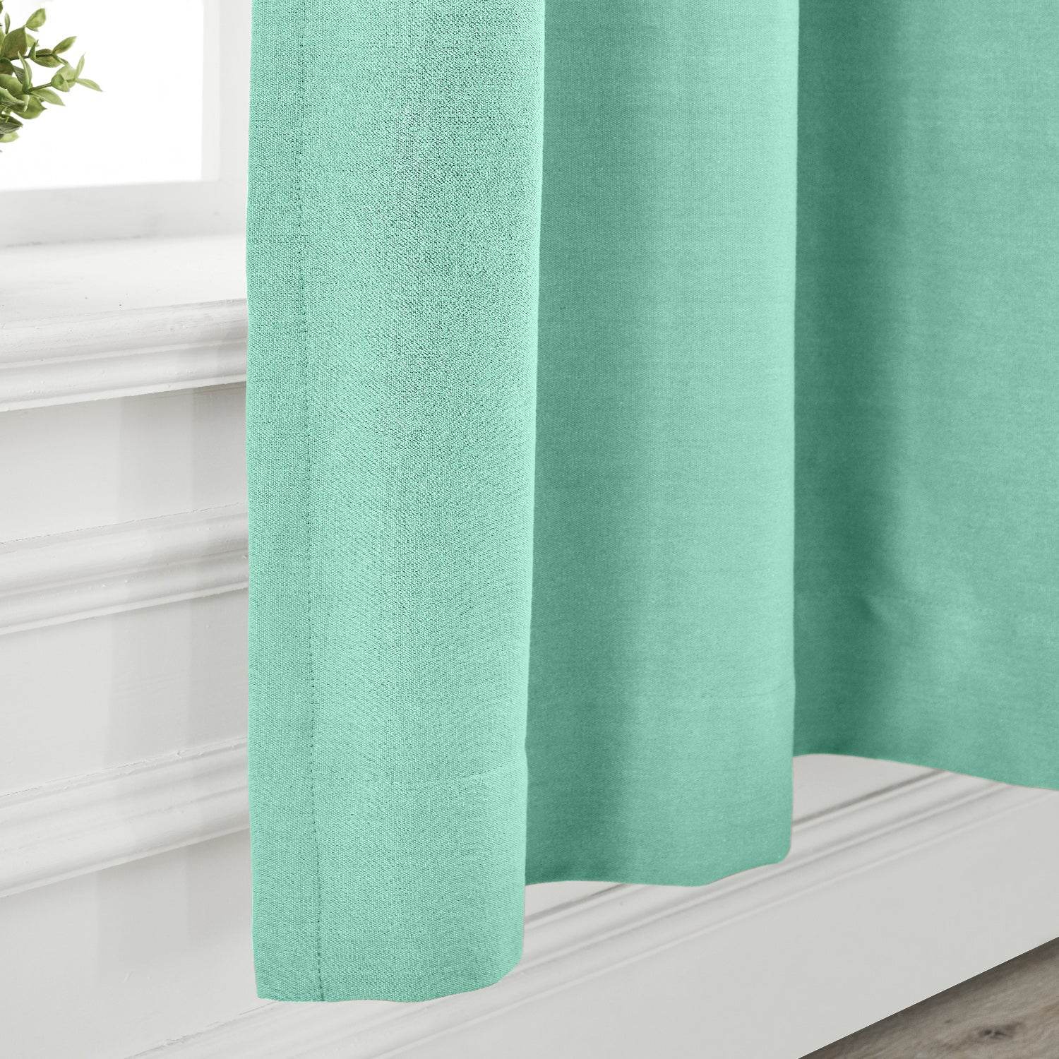 Capri Extra Wide Drape Solid Cotton Heavyweight Curtain Blackout Pinch Pleat - Cololeaf