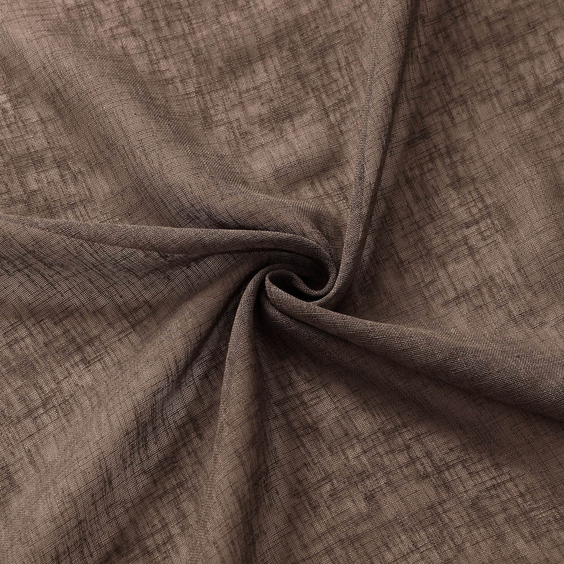 B01 Linen Textured Airy Sheer Curtain Pinch Pleat - Cololeaf