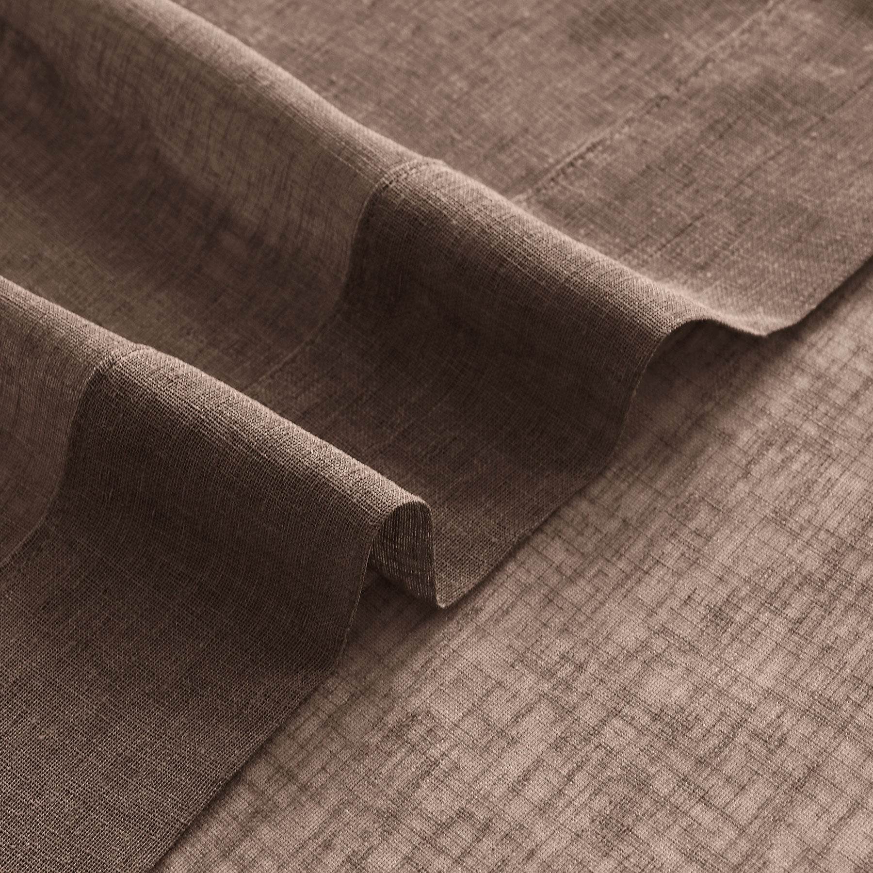 B01 Linen Textured Airy Sheer Curtain Pinch Pleat - Cololeaf