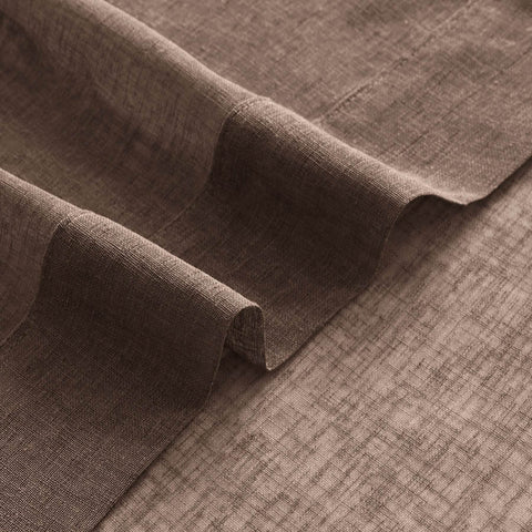 B01 Linen Textured Airy Sheer Curtain Pinch Pleat - Cololeaf