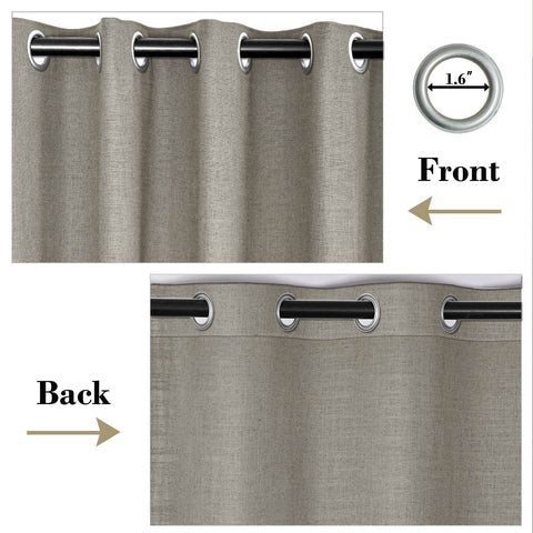 1908 Linen Blend Breathable & Natural Curtain Nickle Grommet - Cololeaf