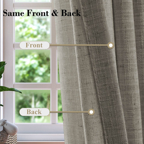 1908 Linen Blend Unlined Breathable & Natural Curtain Pinch Pleat - Cololeaf