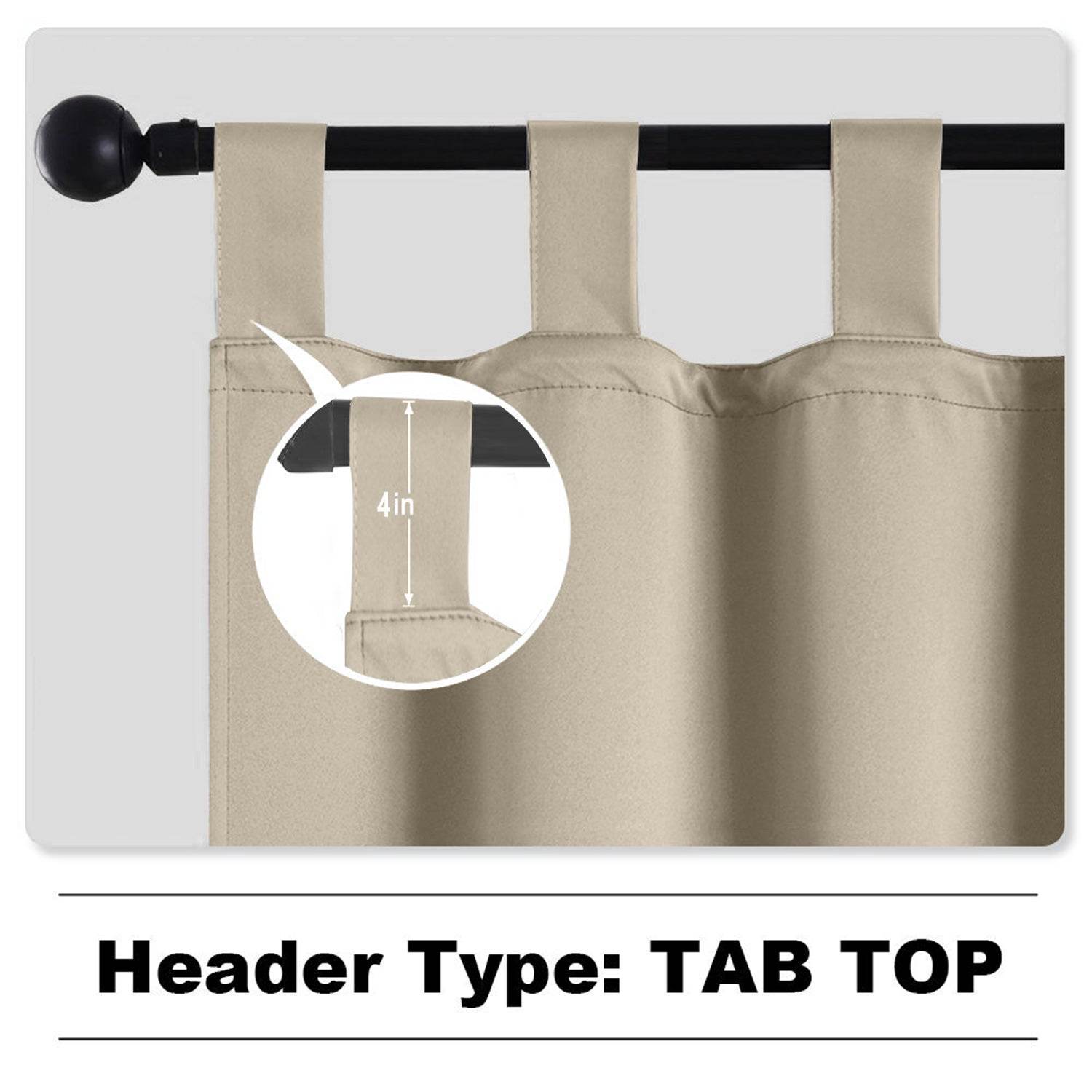 Rose Outdoor Curtains, Waterproof Thermal Insulated Blackout, Tab Top - Cololeaf