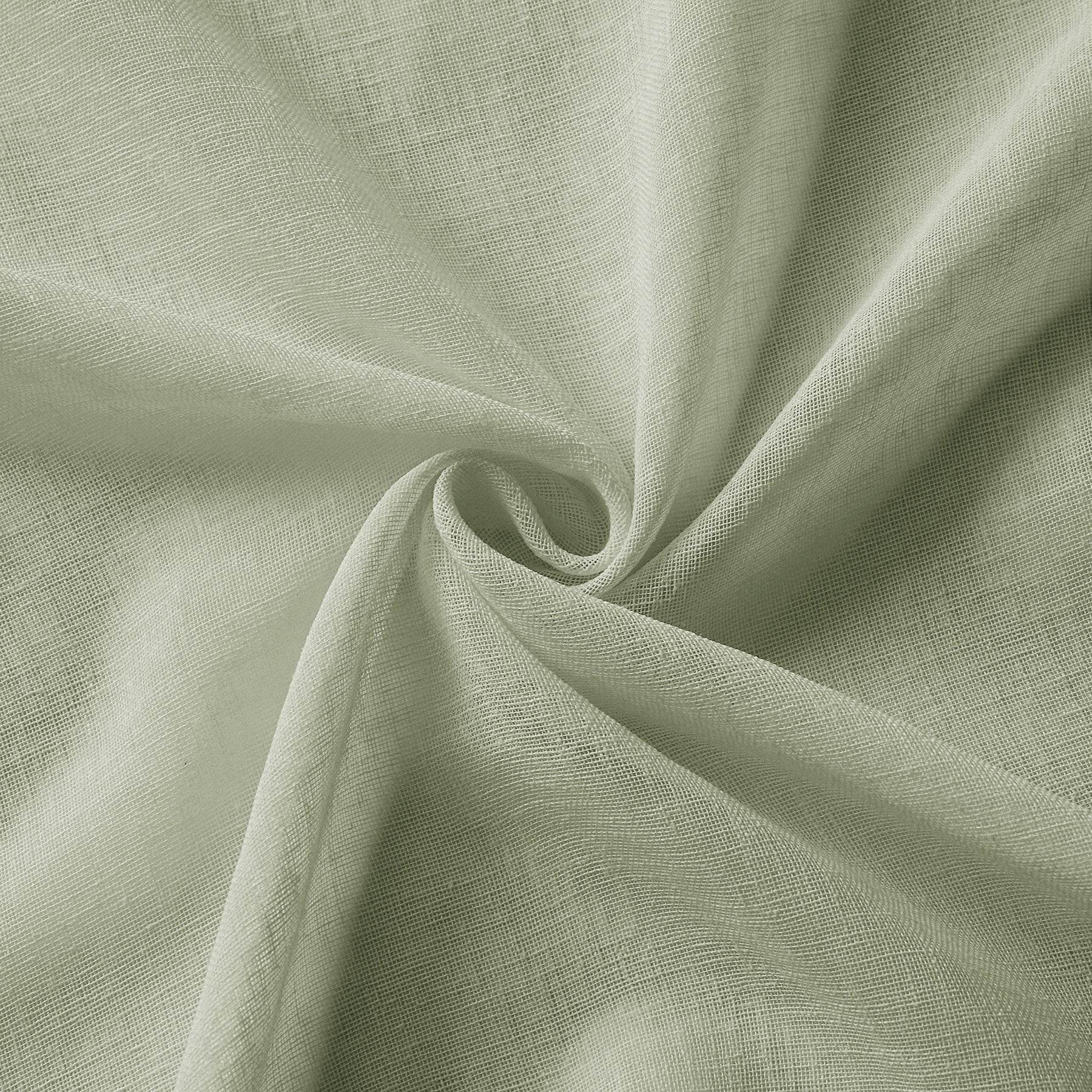 B01 Linen Textured Airy Sheer Curtain Pinch Pleat - Cololeaf