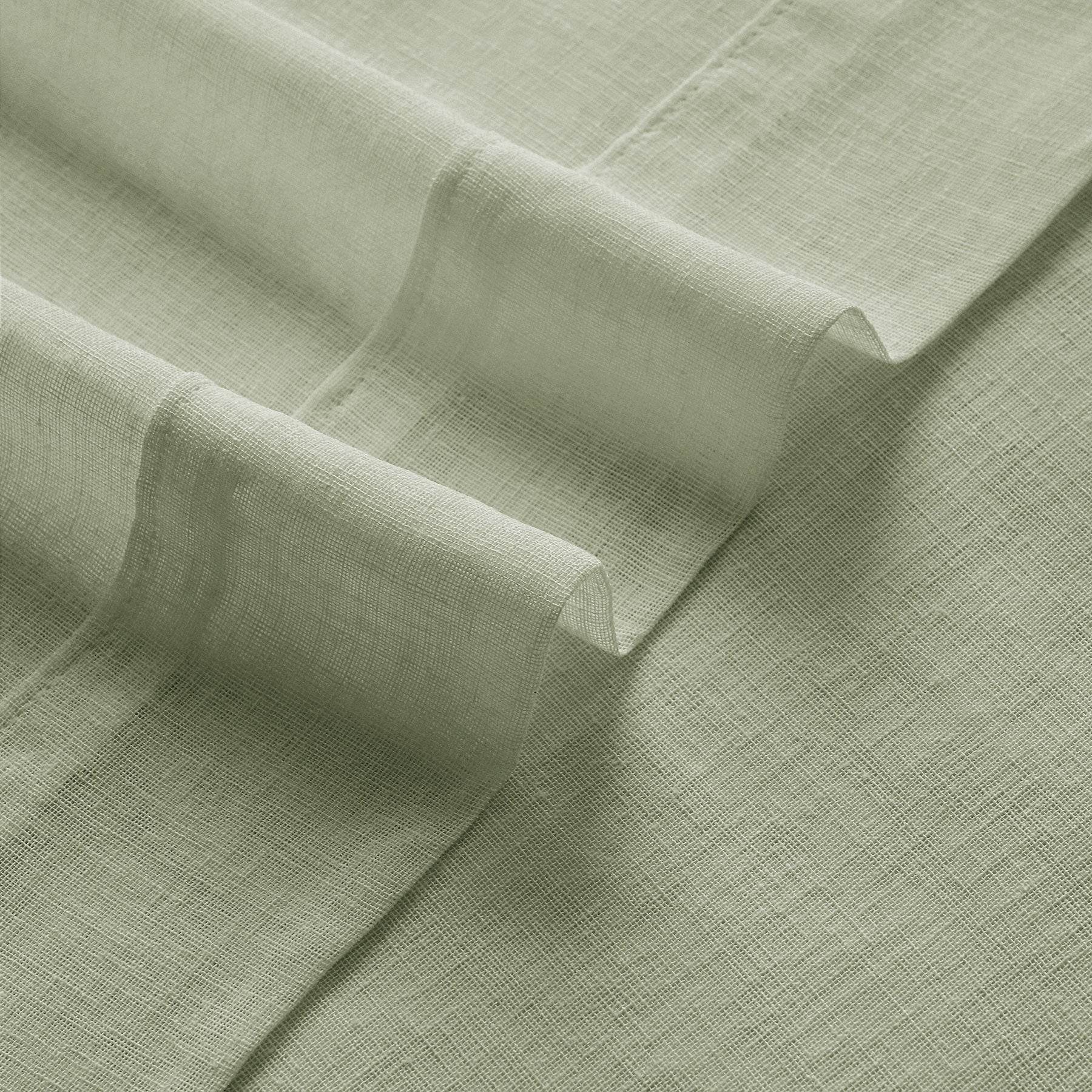 B01 Linen Textured Airy Sheer Curtain Pinch Pleat - Cololeaf
