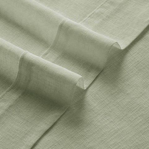 B01 Linen Textured Airy Sheer Curtain Pinch Pleat - Cololeaf