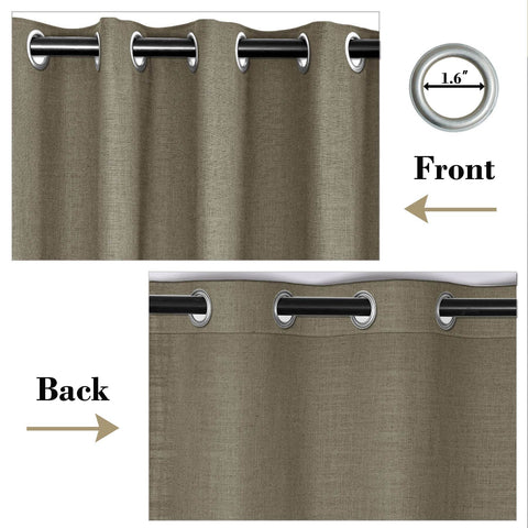 1908 Linen Blend Breathable & Natural Curtain Nickle Grommet - Cololeaf